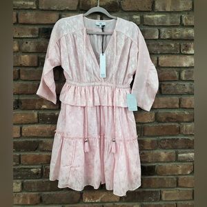 NSR Kenny Satin Jacquard Dress - Size Medium